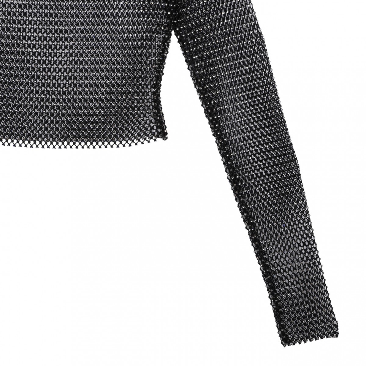 Black Mesh Strass Top
