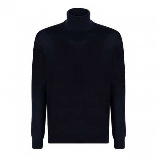 Black High Neck Knitwear Sweater