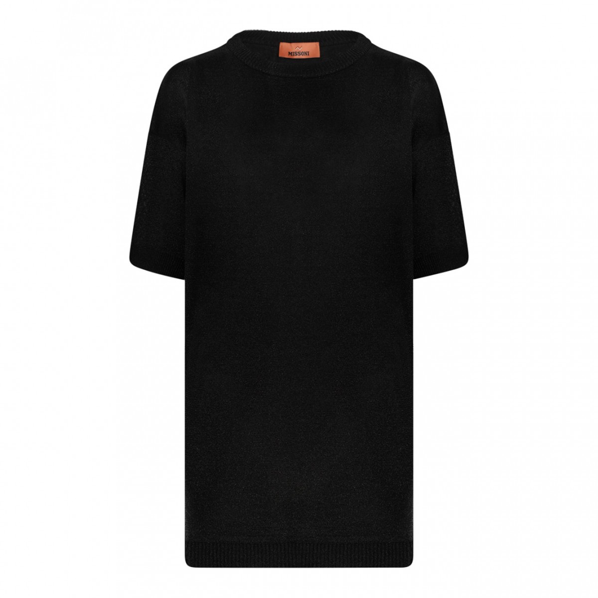 Nude Boxy Crew Neck Sweater In Lame