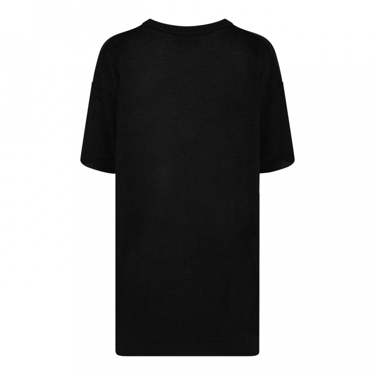 Nude Boxy Crew Neck Sweater In Lame