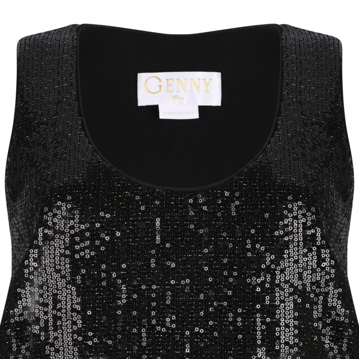 Black Sequin Embellished Top