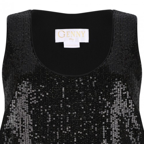 Black Sequin Embellished Top