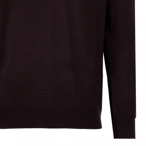 Brown High Neck Knitwear Sweater