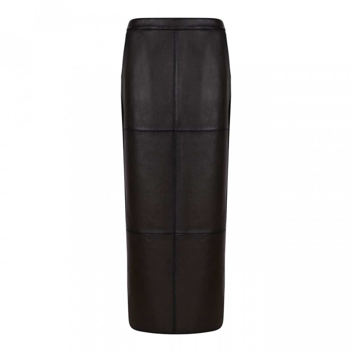 Brown Leather Pencil Skirt