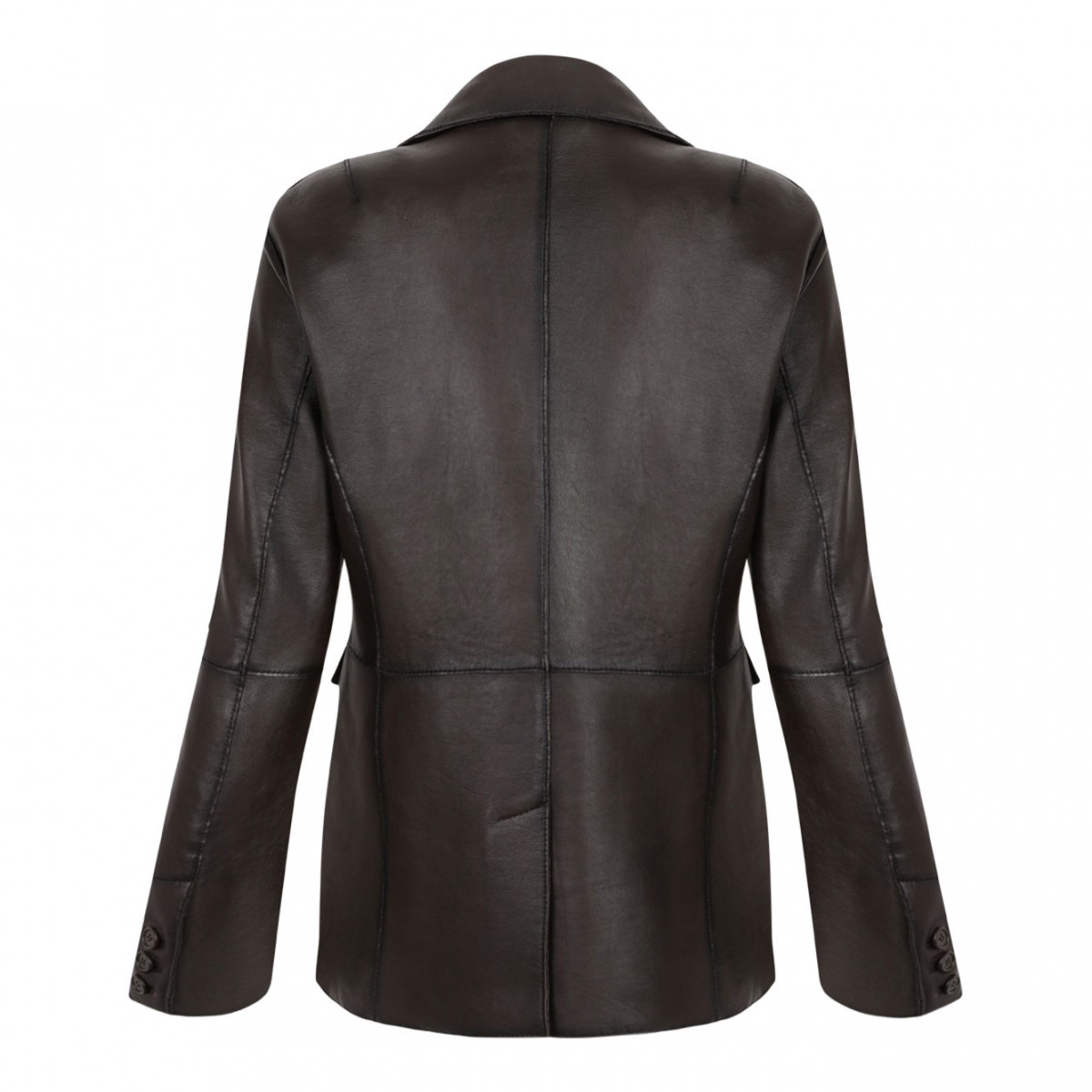 Brown Leather Blazer