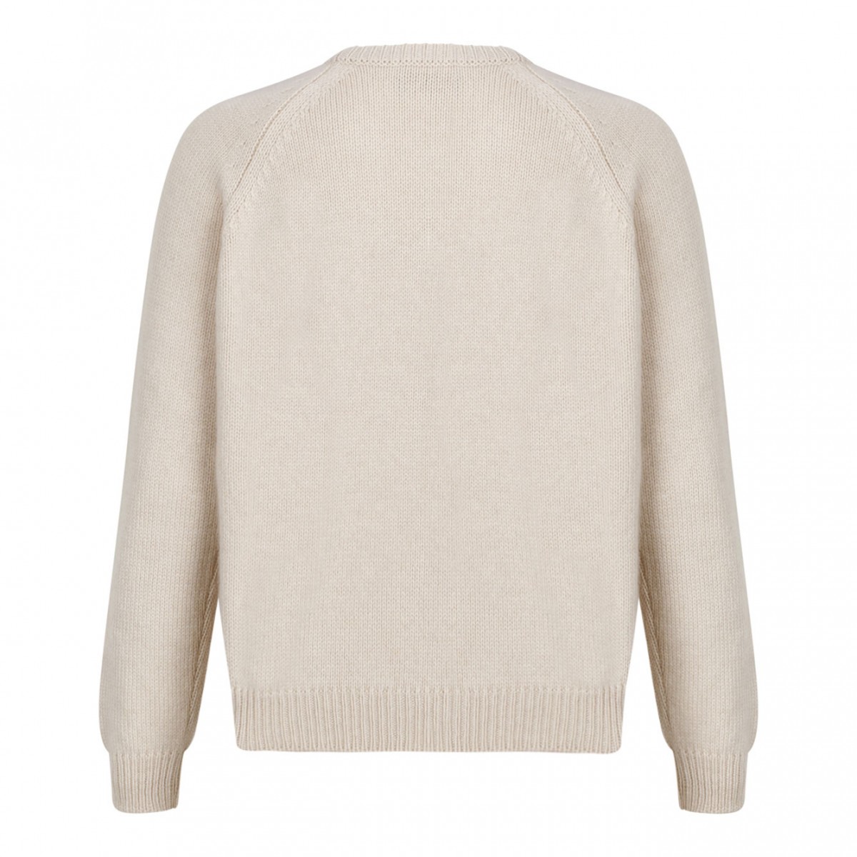 Ivory White Front Pocket Sweater