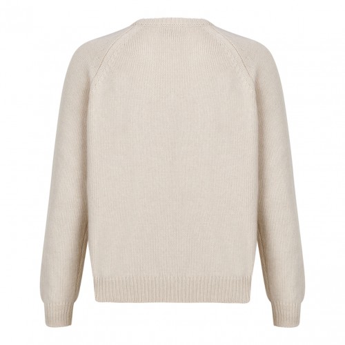 Ivory White Front Pocket Sweater