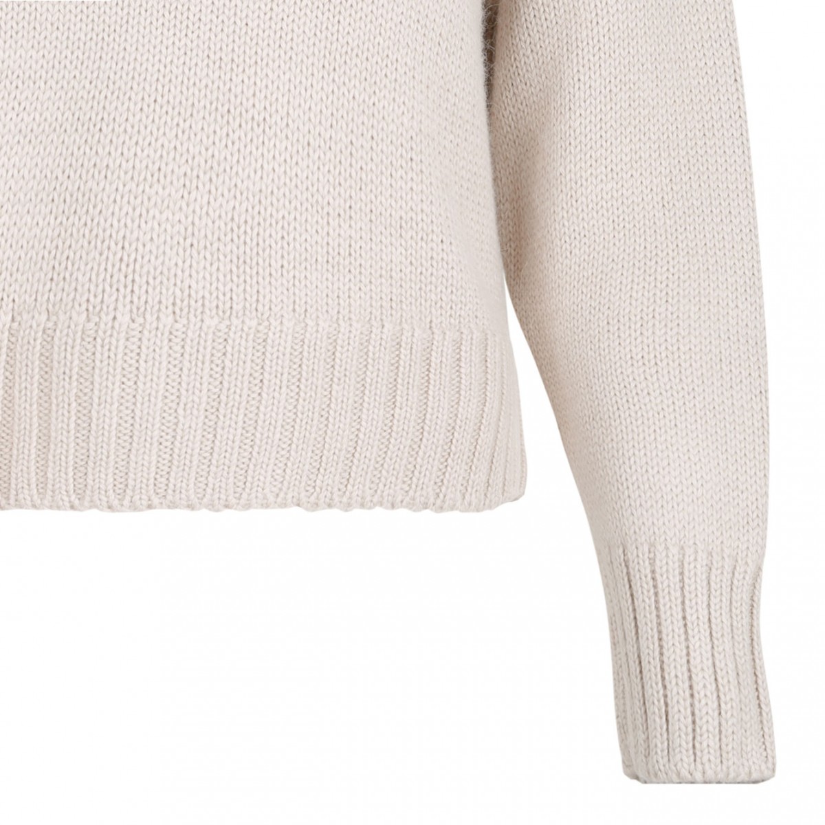 Ivory Wool Blend Sweater