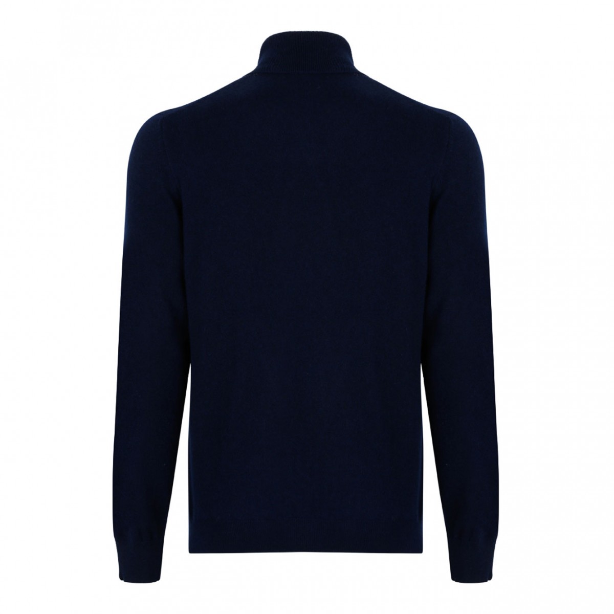 Dark Blue Knitwear High Neck Sweater