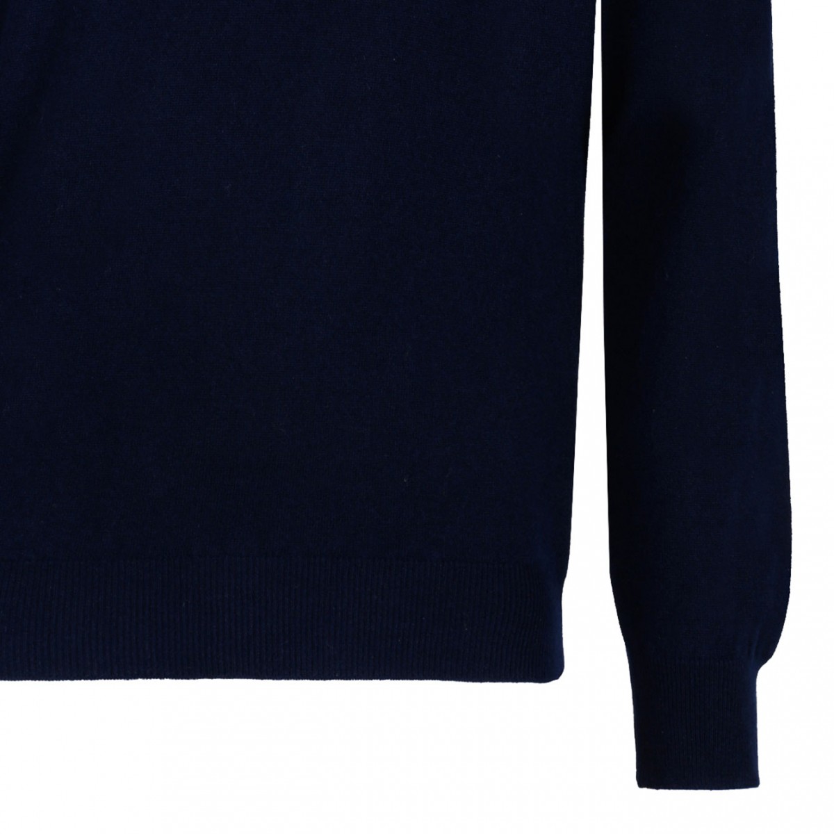 Dark Blue Knitwear High Neck Sweater