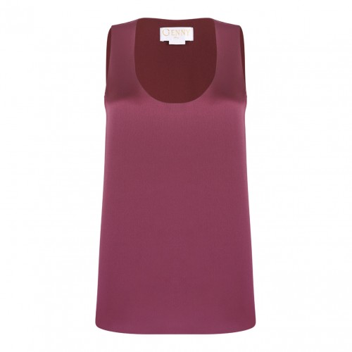 Scoop Neck Side Slit Top