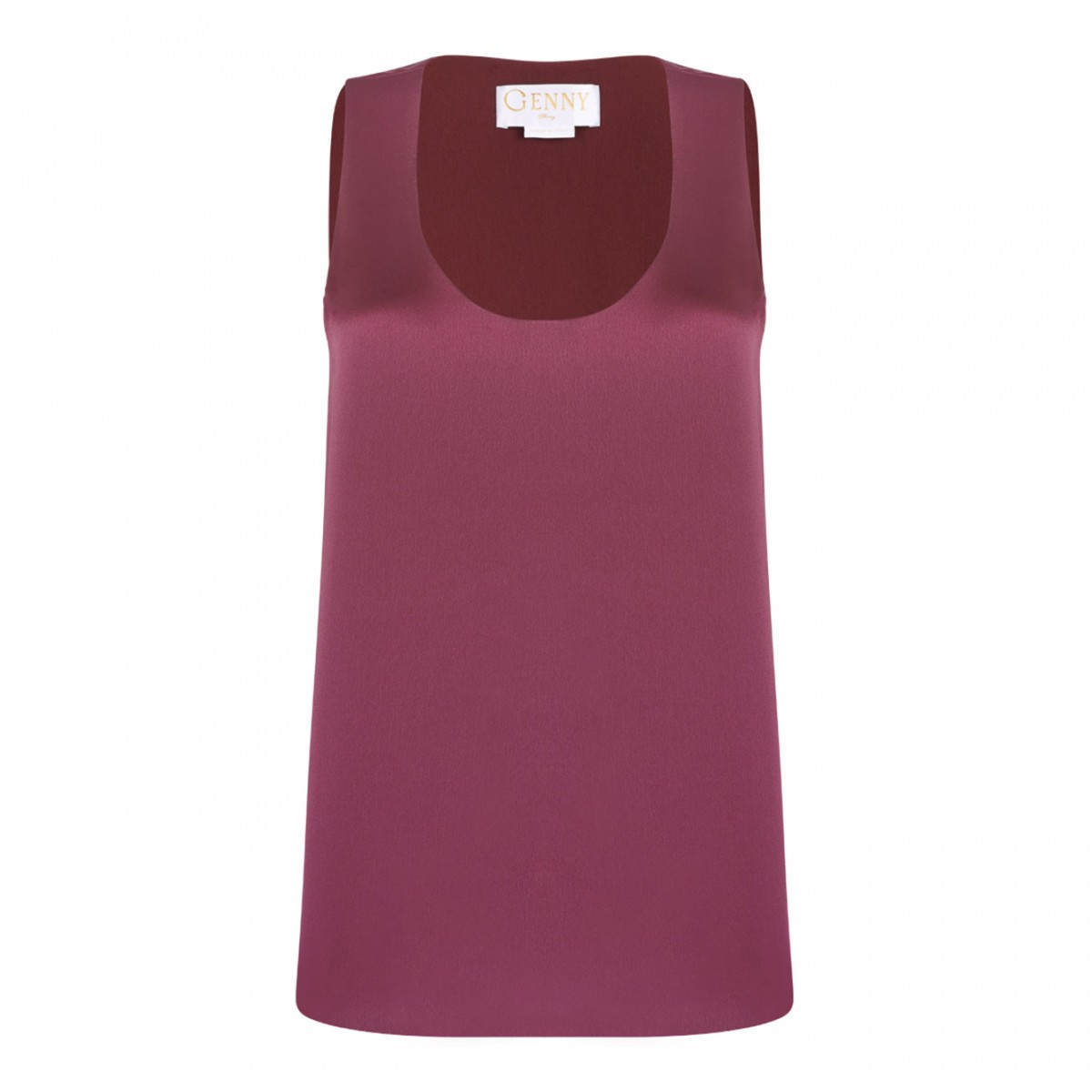 Scoop Neck Side Slit Top
