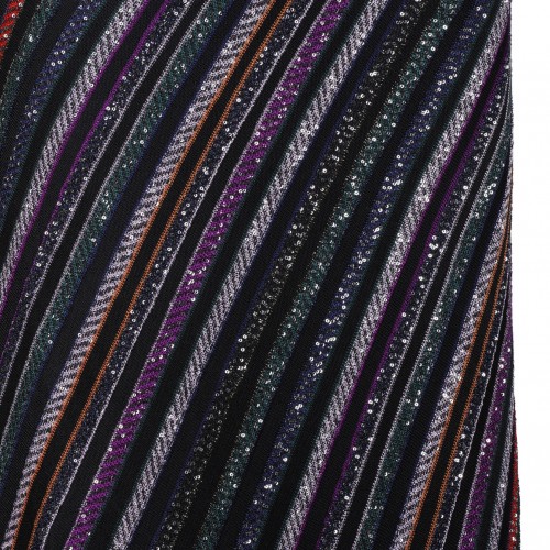 Multicolour Long Dress With Halter Neck