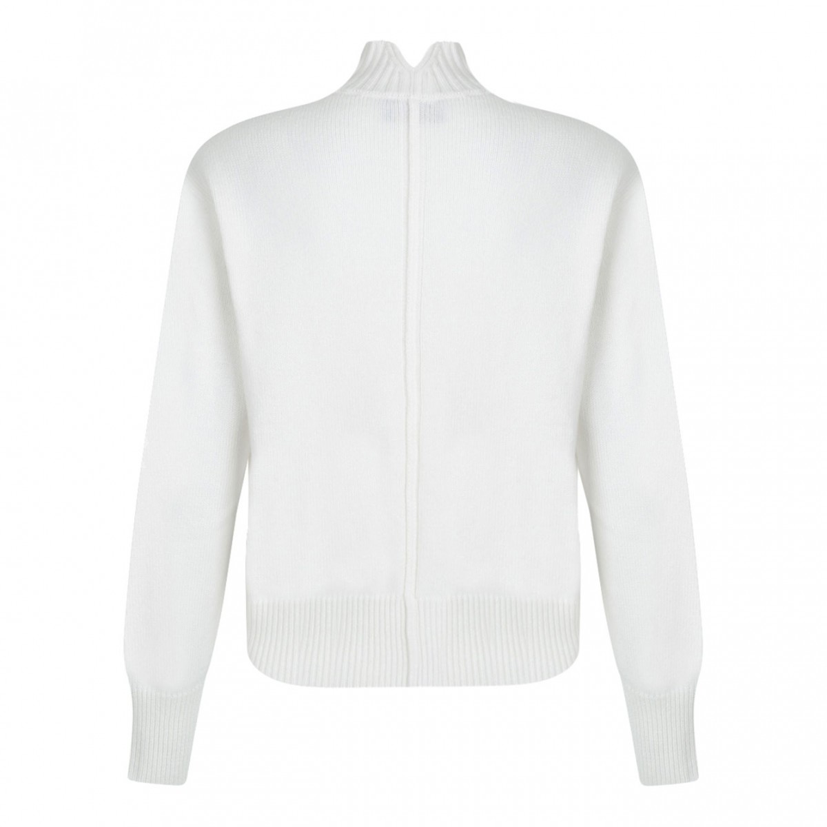 White High Neck Sweater