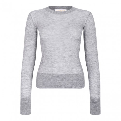 Light Grey Fine Knit Top