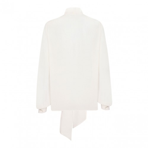 White Silk Blouse