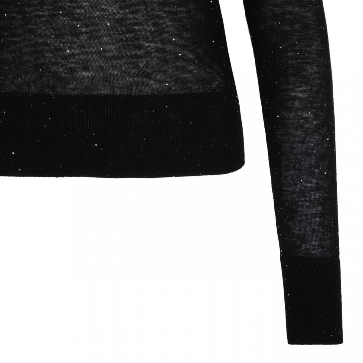 Black Fine Knit Top
