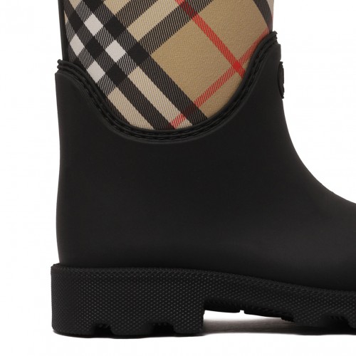 Black Rubber Marsh Stamp High Boots