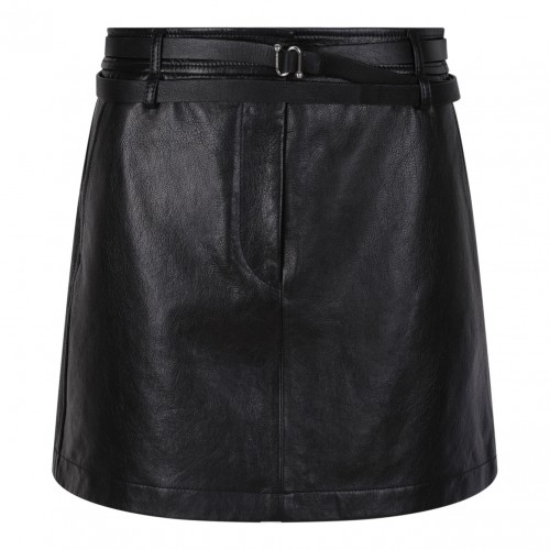 Black Short Leather Skirt