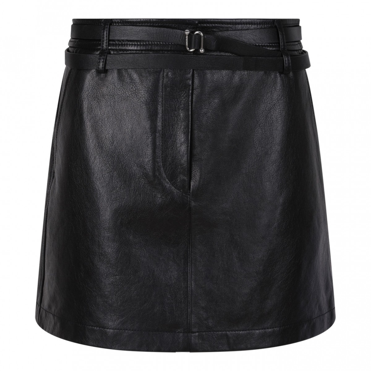 Black Short Leather Skirt