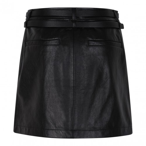 Black Short Leather Skirt