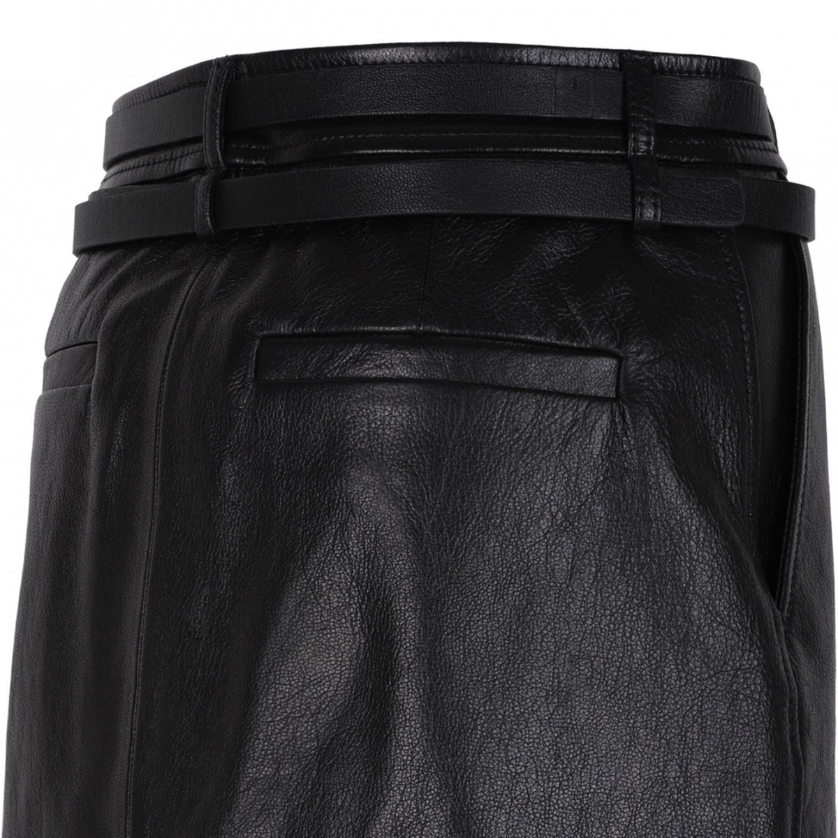 Black Short Leather Skirt