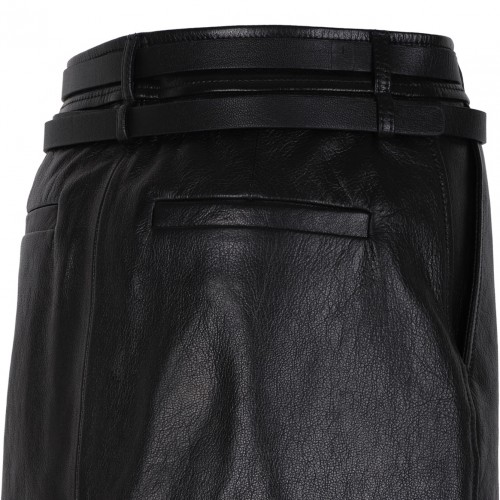 Black Short Leather Skirt