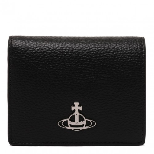 Black Grained Leather Wallet