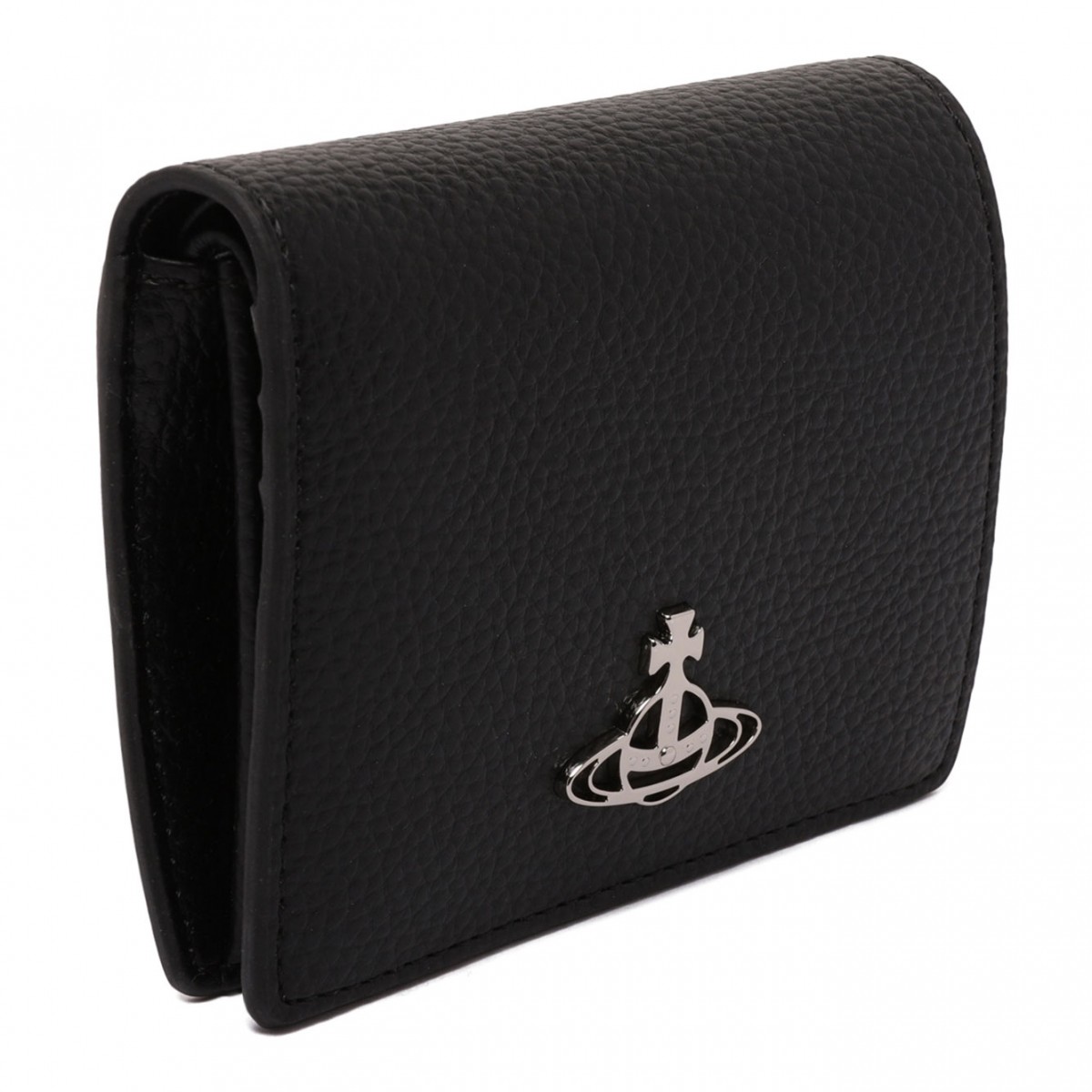 Black Grained Leather Wallet
