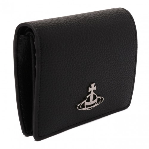 Black Grained Leather Wallet