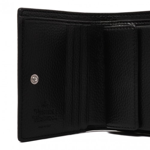 Black Grained Leather Wallet