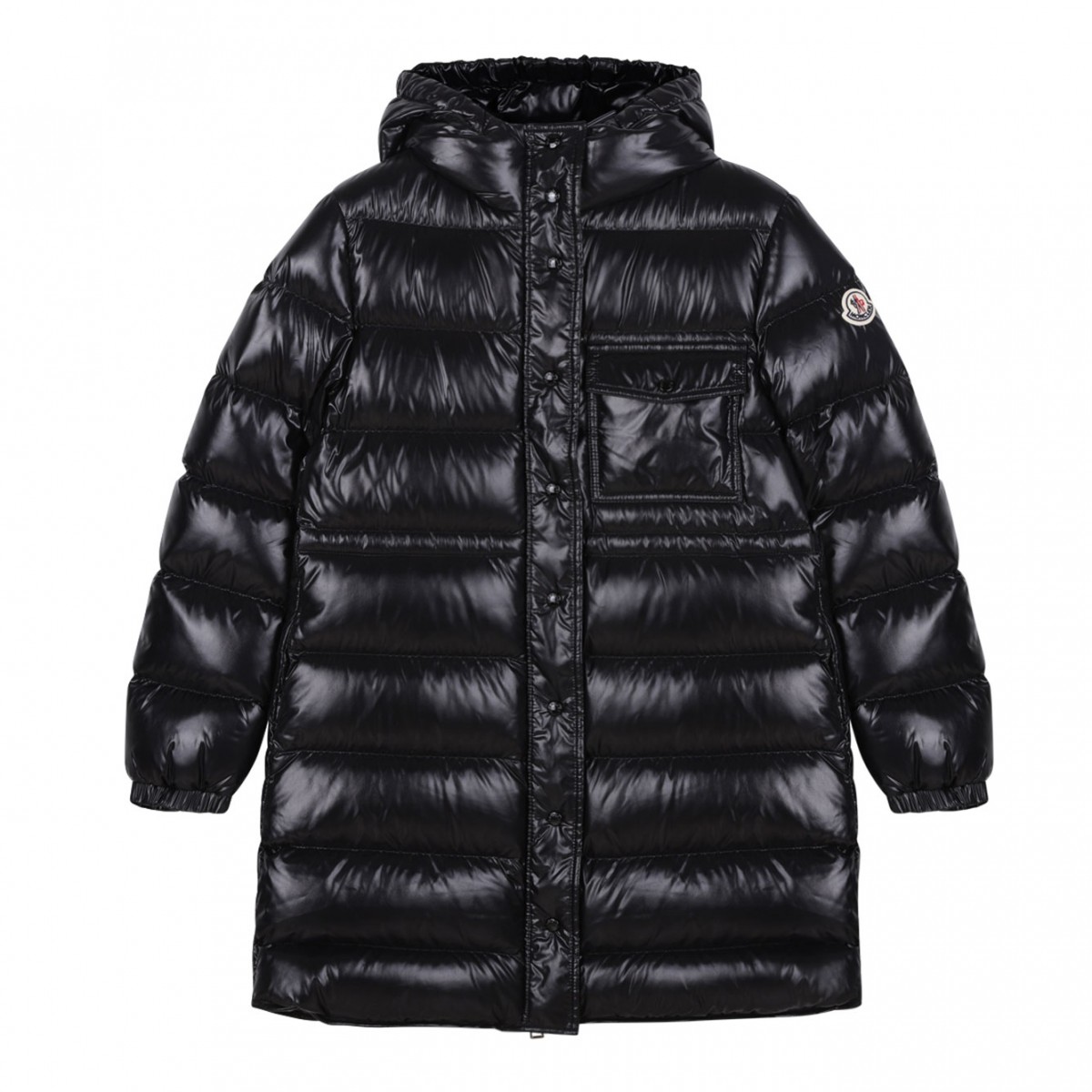 Black Hooded Quilted Coat
