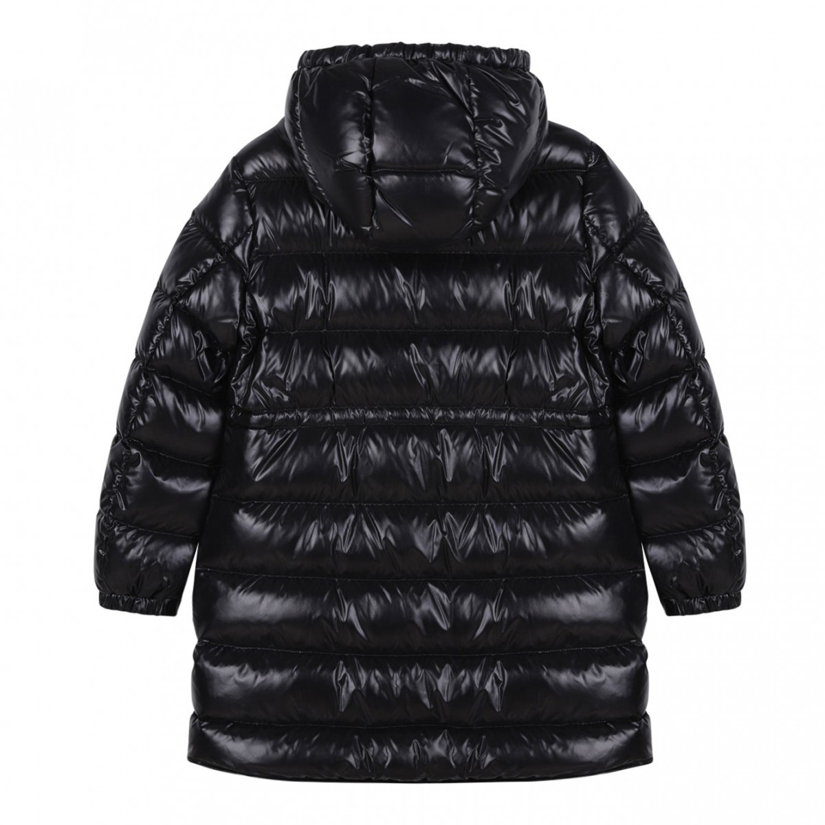 Black Hooded Quilted Coat