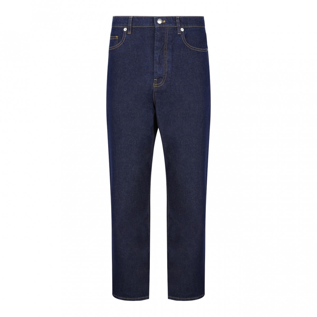 Blue High Waisted Cotton Jeans