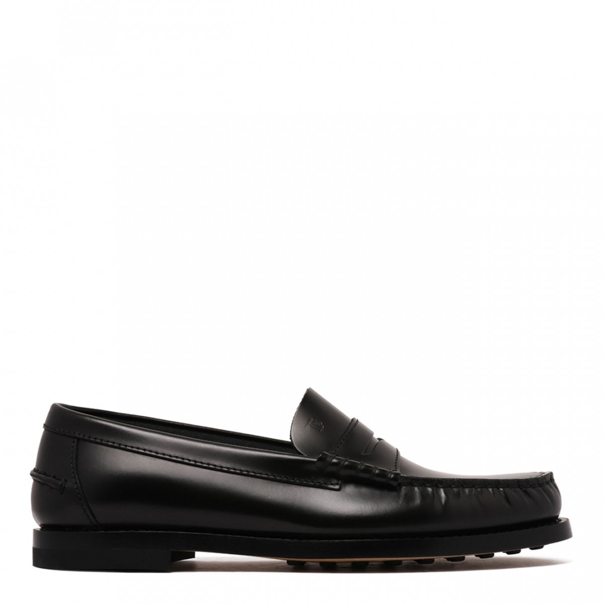 Black Leather Penny Loafers
