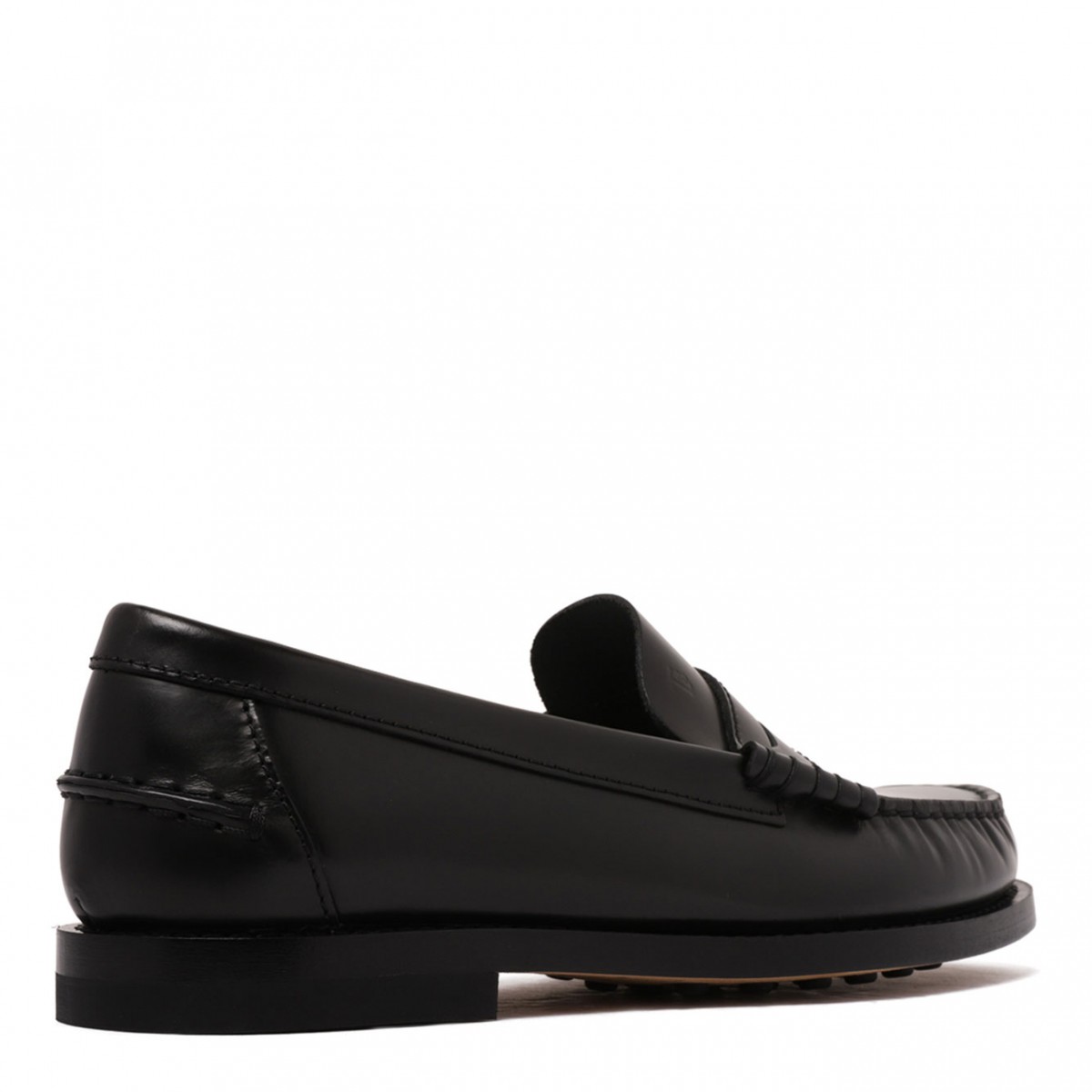 Black Leather Penny Loafers