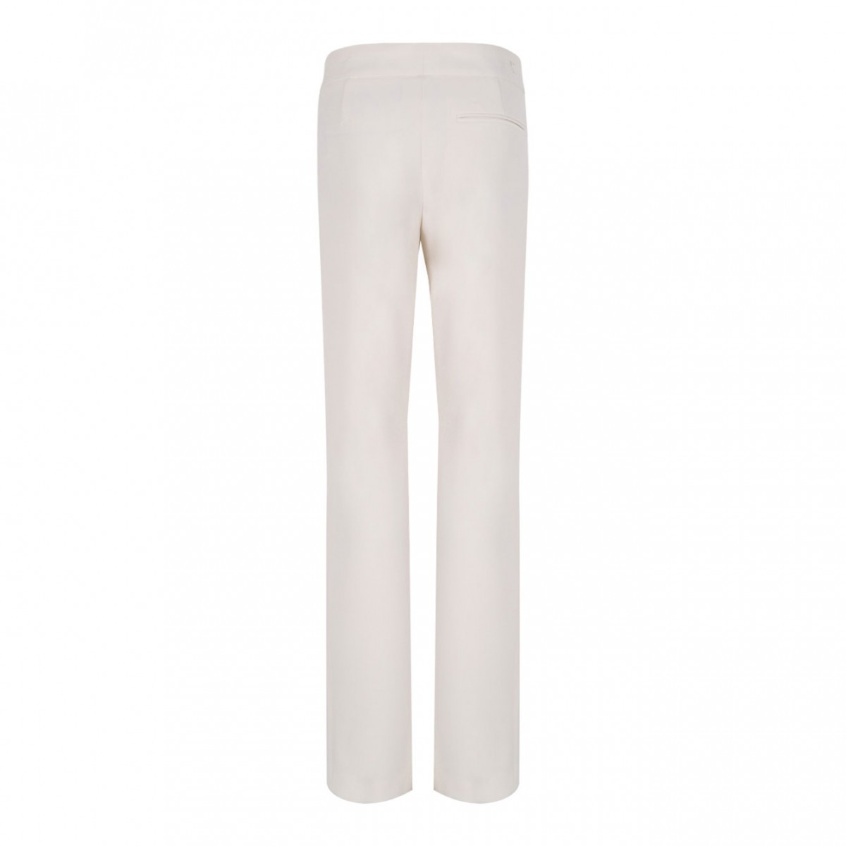 Ivory White Pocket Detail Trousers