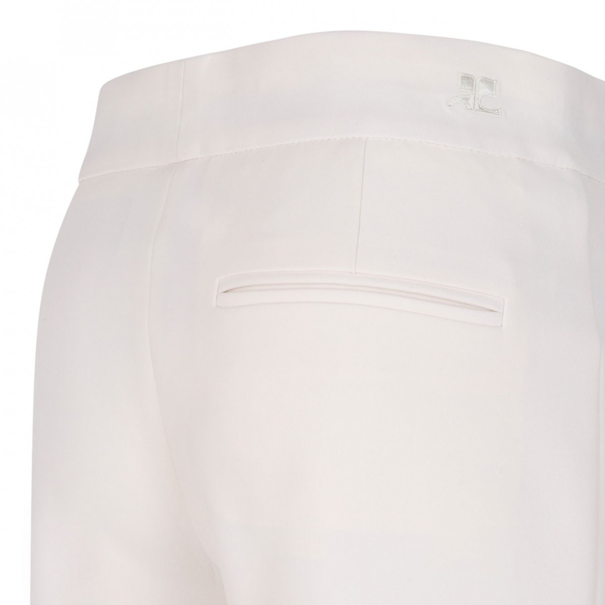 Ivory White Pocket Detail Trousers