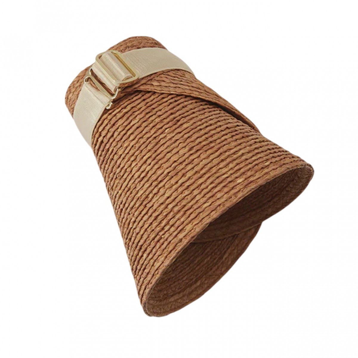 Nougat and Natural Bianca Logo Visor