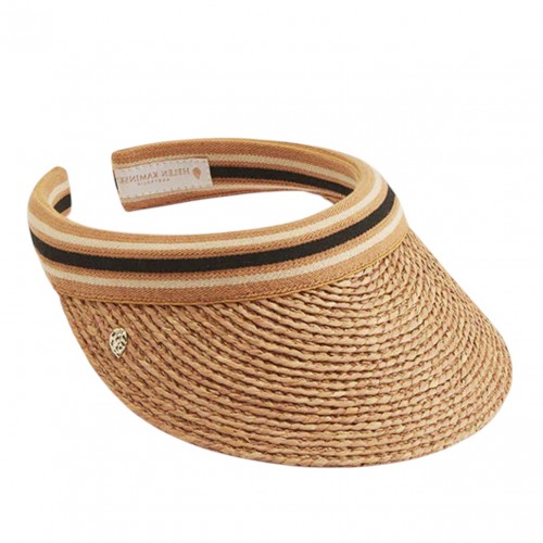 Nougat and Black Stripe Kirsten Visor