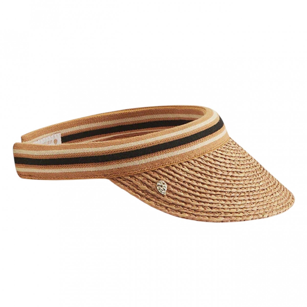 Nougat and Black Stripe Kirsten Visor