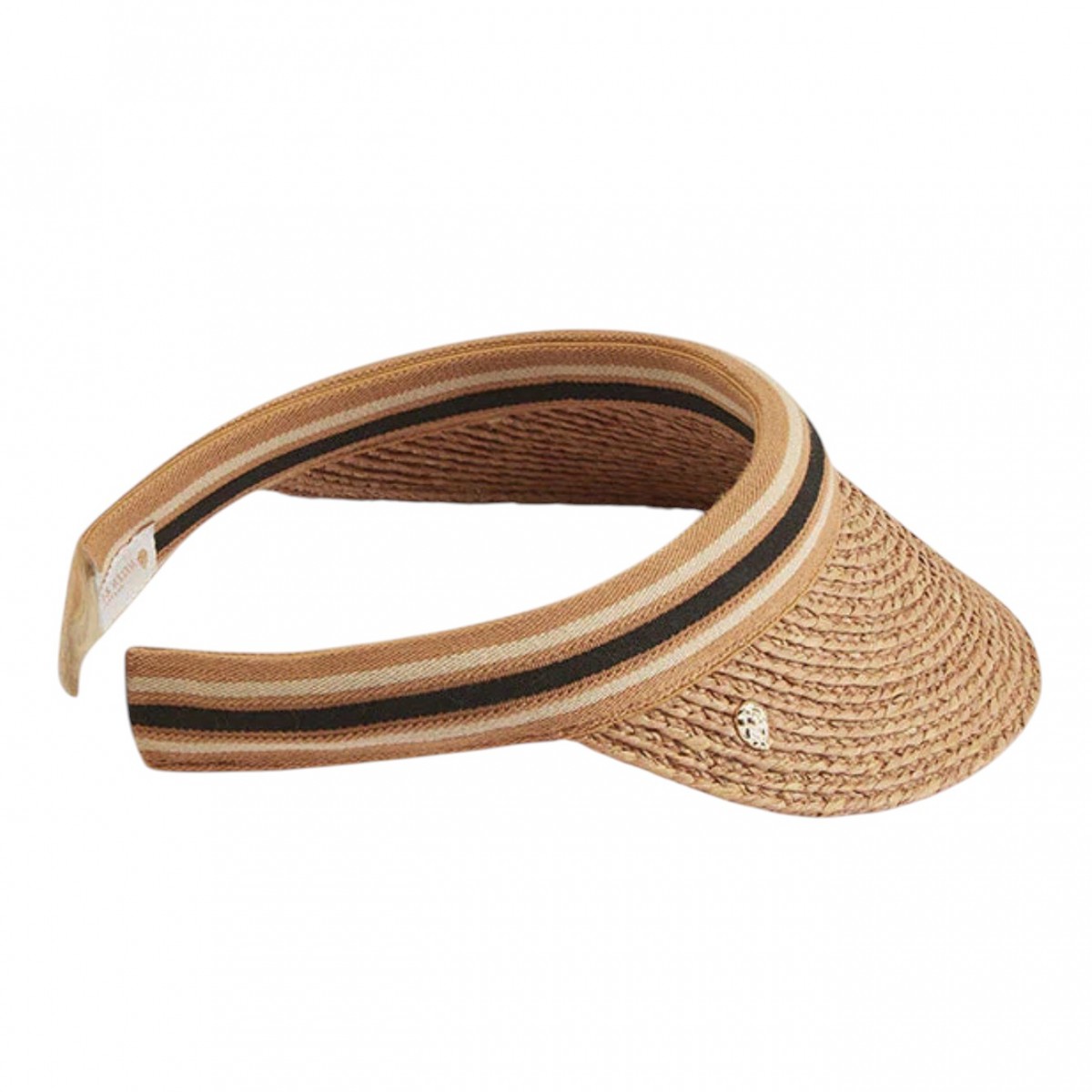 Nougat and Black Stripe Kirsten Visor
