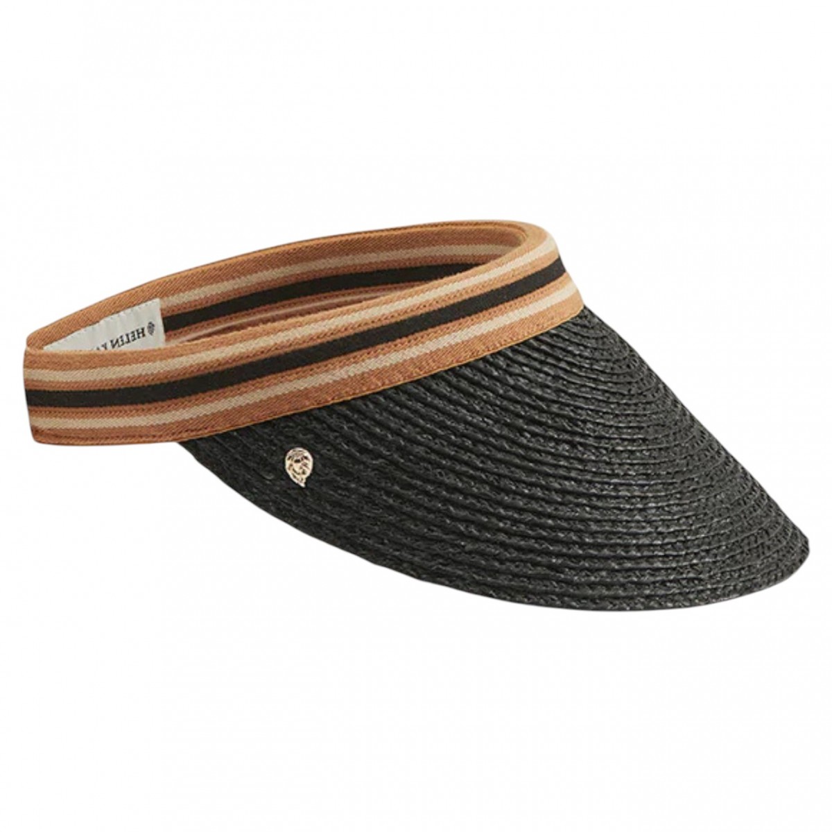 Charcoal and Black Stripe Kirsten Visor