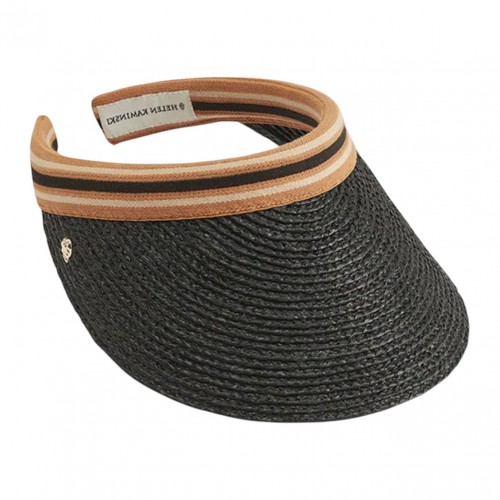 Charcoal and Black Stripe Kirsten Visor