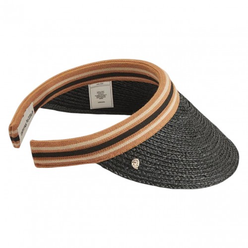 Charcoal and Black Stripe Kirsten Visor