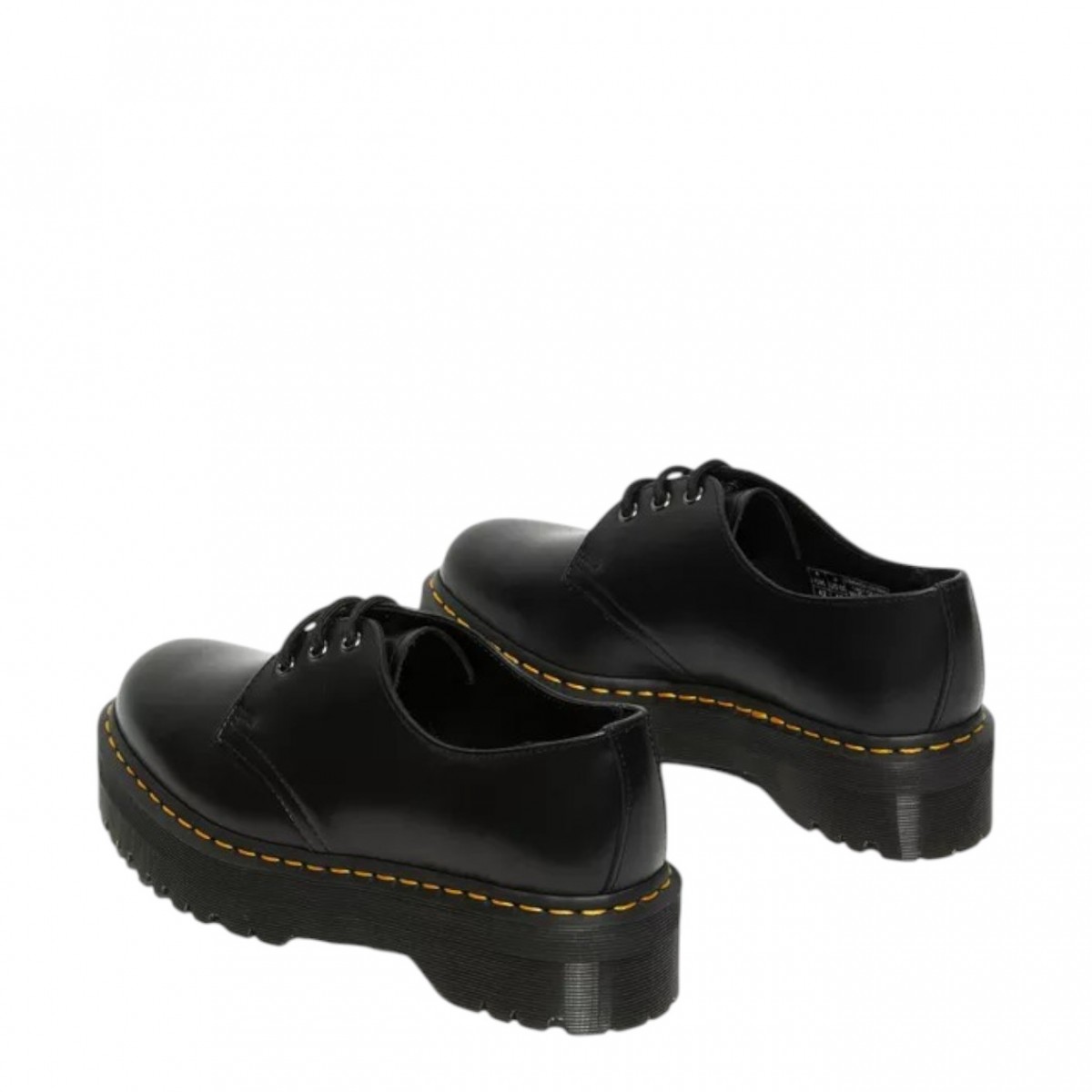 Black 1461 Quad Leather Platform Shoes