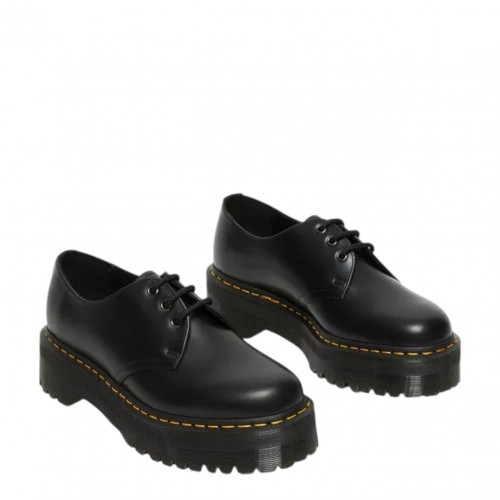 Black 1461 Quad Leather Platform Shoes