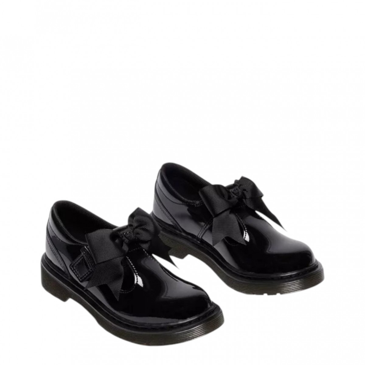 Black Polley II Bow Patent Leather Mary Jane Shoes