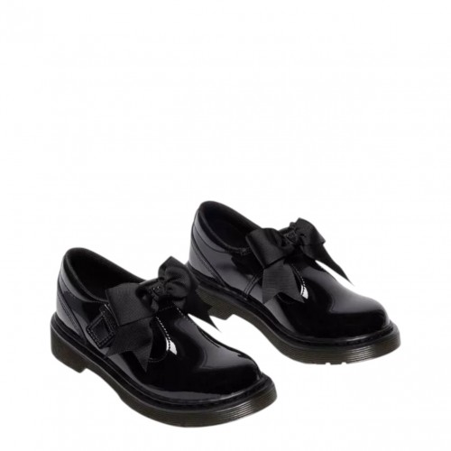 Black Polley II Bow Patent Leather Mary Jane Shoes
