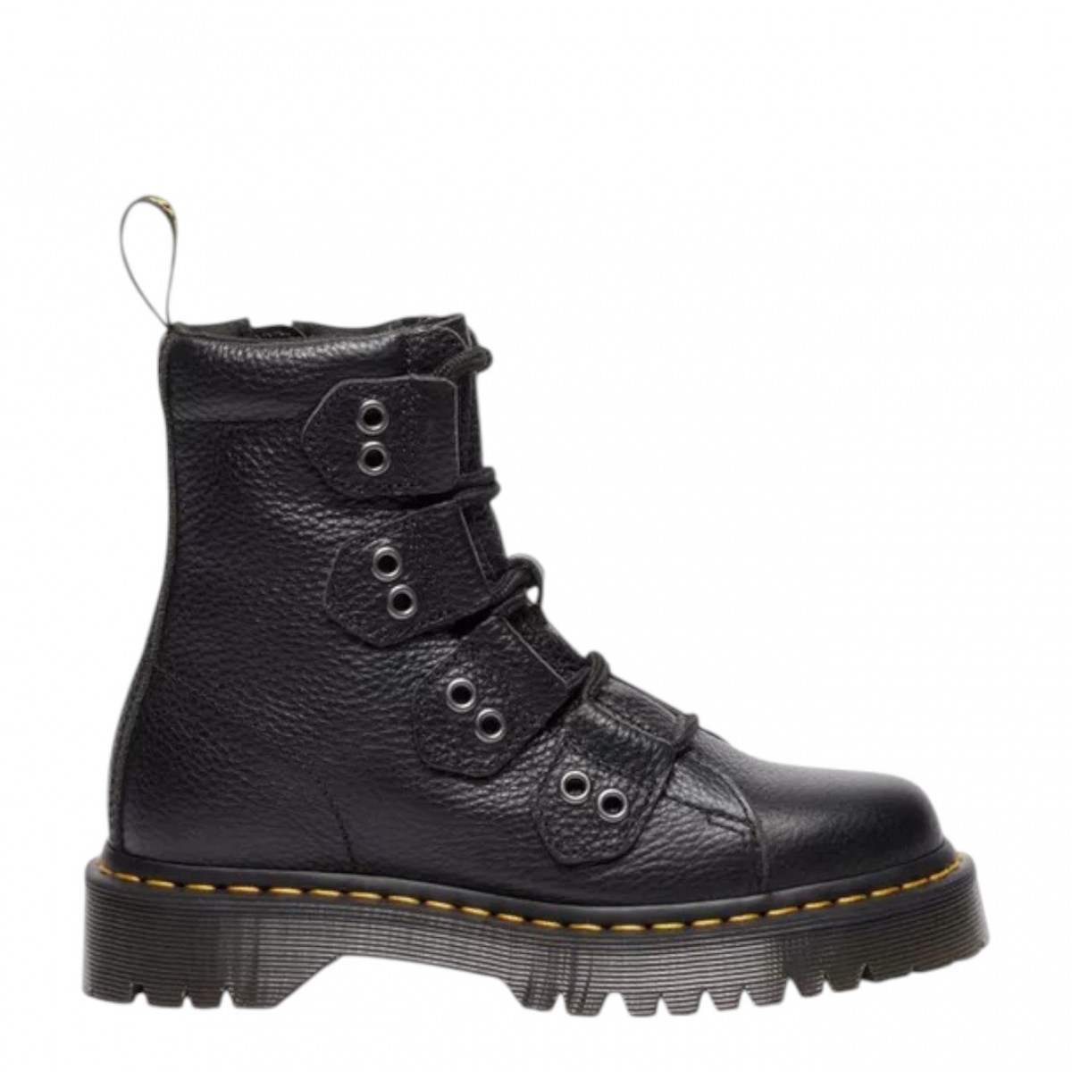 Black Bex 1460 Soft Leather Lace-Up Boots